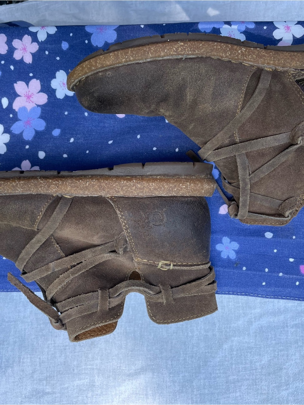Børn Tarkiln Leather/Suede Wrap Ankle Booties Size 8/Euro 39 - Picture 4 of 7